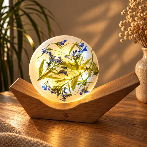 Lampa z pryskyřice Loďka Lobelky