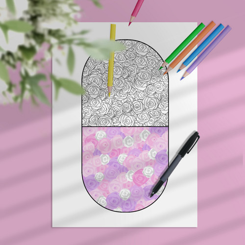 Relaxační pilulka floral - růže
