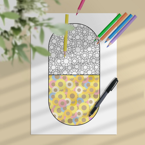 Relaxační pilulka floral - slulnečnice