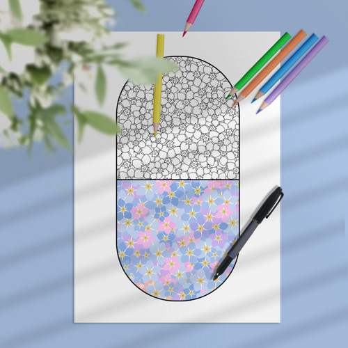 Relaxační pilulka floral - pomněnky