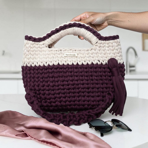 Háčkovaná taška do ruky Tote Bag