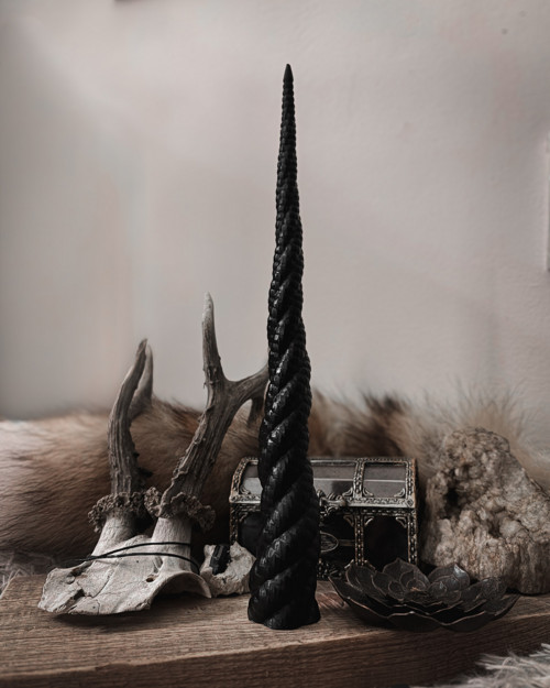 Roh jednorožce 20cm - obsidián