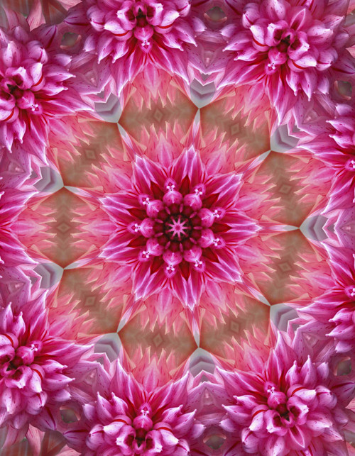 Panel z kočárkoviny 45x35 cm: Mandala růžová