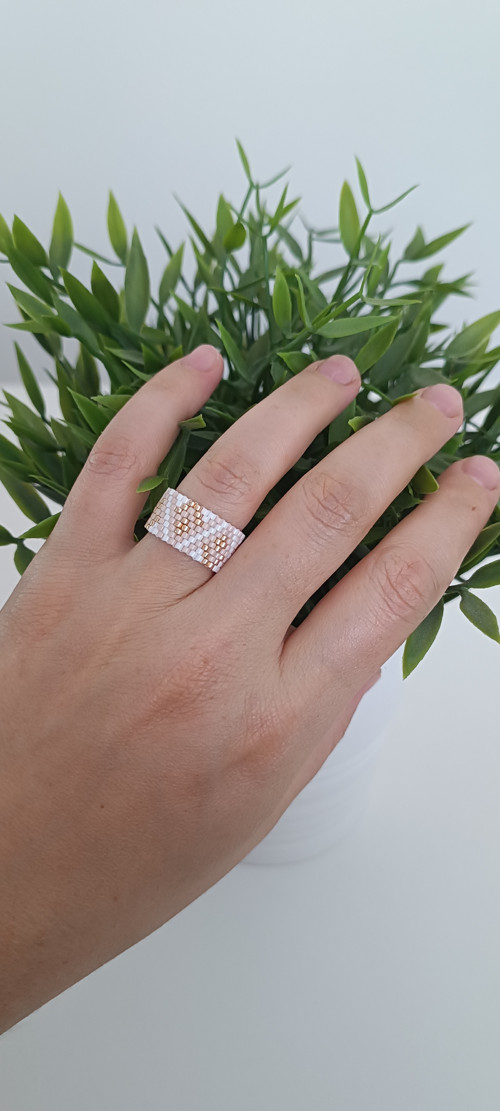 Prstýnek rosegold šipky