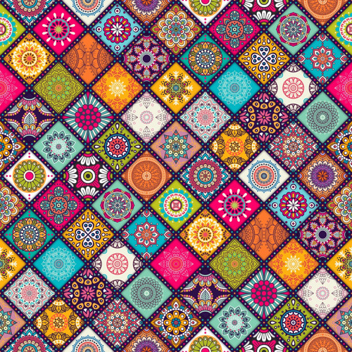 Panel z kočárkoviny 30x30 cm: Mandalkový vzor