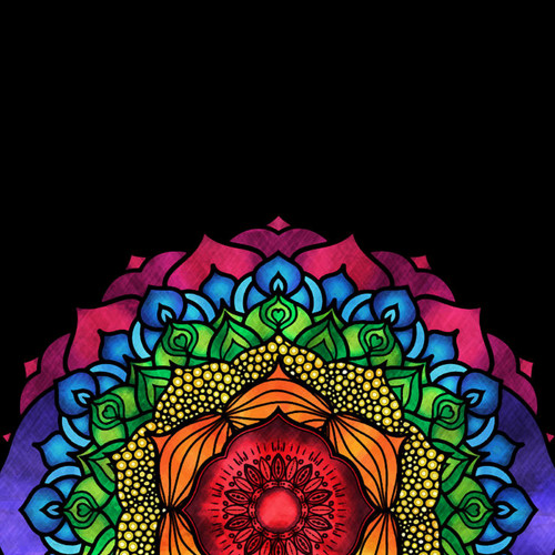 Panel z kočárkoviny 30x30 cm: Mandala čakrová