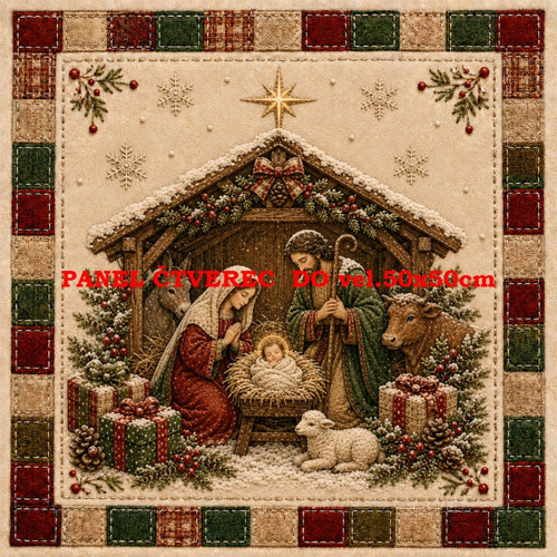 Bavlněný panel 10x10 cm