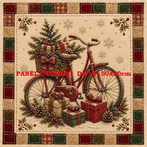 Bavlněný panel 10x10 cm — foto 1