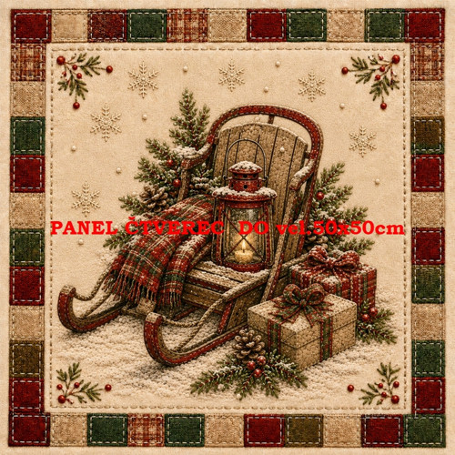 Bavlněný panel 10x10 cm