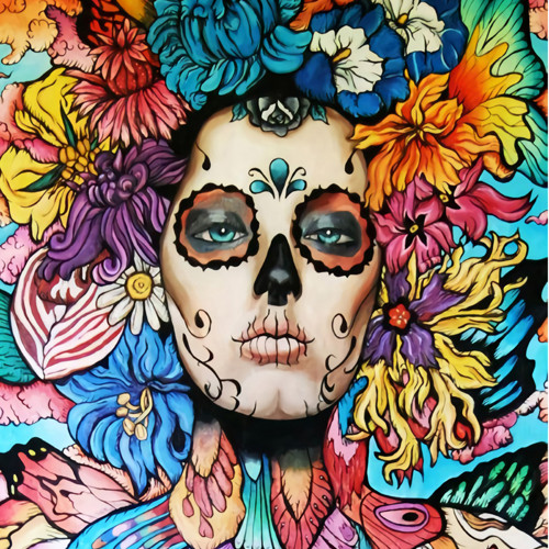 Panel bavlněný 30x30 cm: Muerte — foto 1