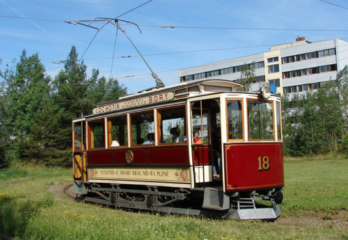 Panel bavlněný 16x11 cm: Historická tramvaj — foto 1