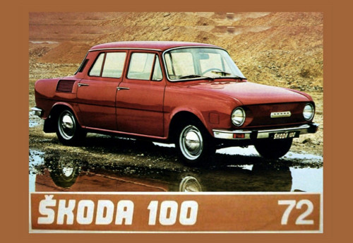 Panel bavlněný 16x11 cm: Škoda 100 — foto 1