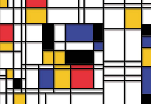 Panel bavlněný 16x11 cm: Mondrian — foto 1