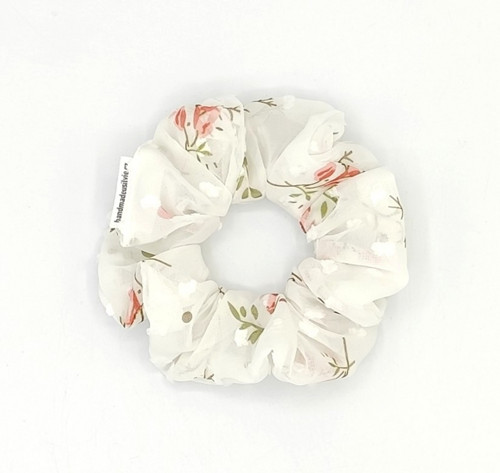 Scrunchie gumička Bílá L - klasik