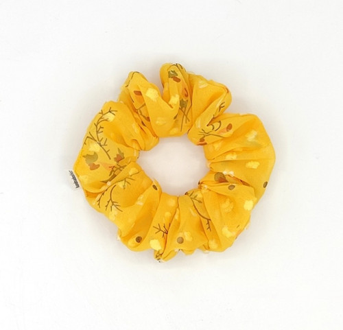 Scrunchie gumička Žlutá L - klasik