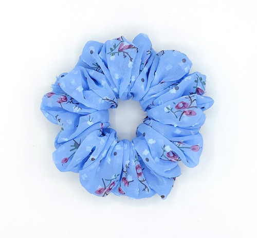 Scrunchie gumička Modrá XXL