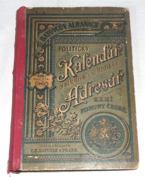 BATOVEC: Batovcův almanach, kalendář, adresář 1905