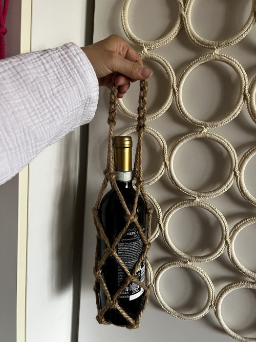 Dárková Boho taška na vino MINI yuta