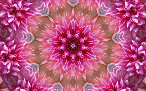 Panel bavlněný 40x25 cm: Mandala růžová — foto 1