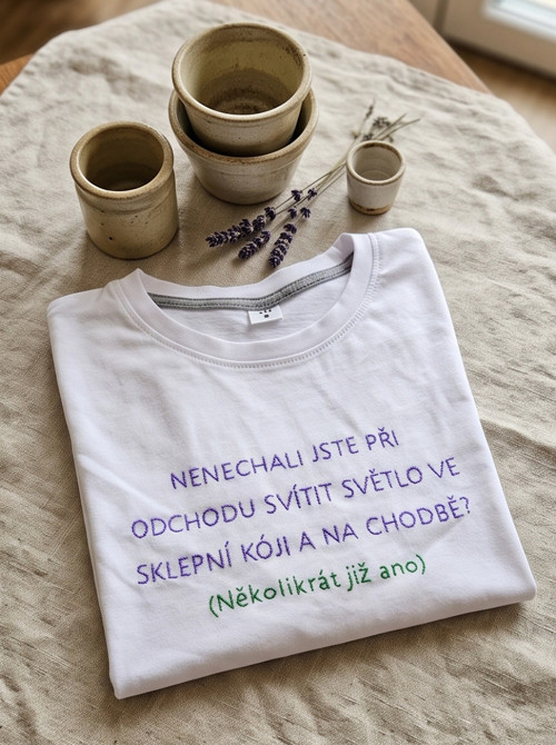 Pánské tričko "Světlo na chodbě" - bílé, M