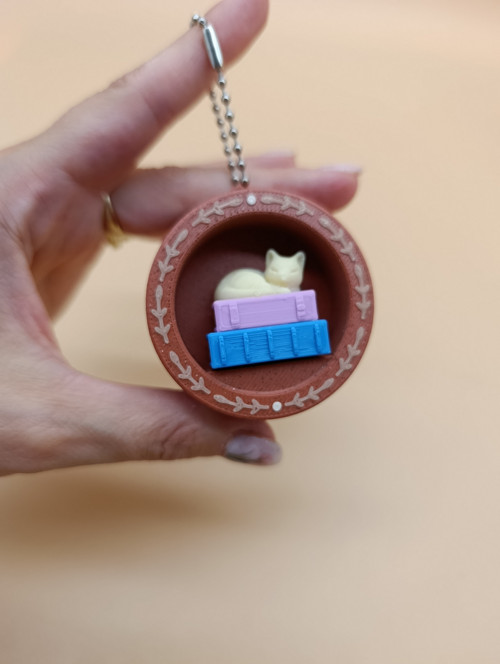 Mini polička s kočičkou — foto 1