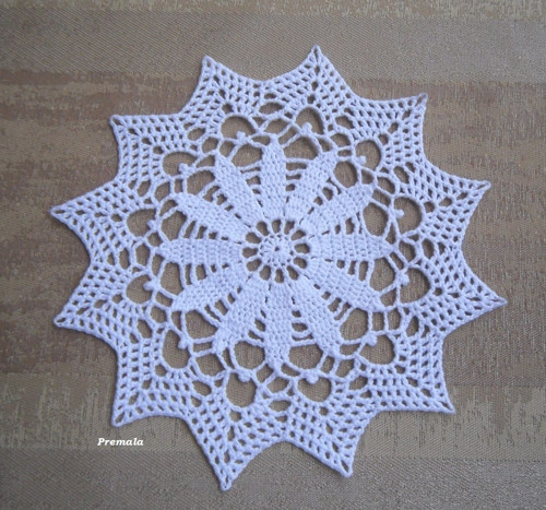 Krajka do lapače snů 14 cm bílá