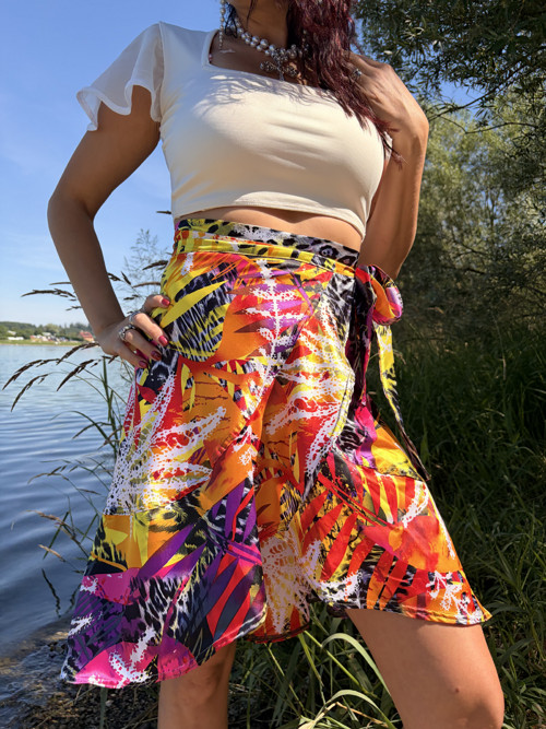 Zavinovací sukně - Sofia-vzor Tropical