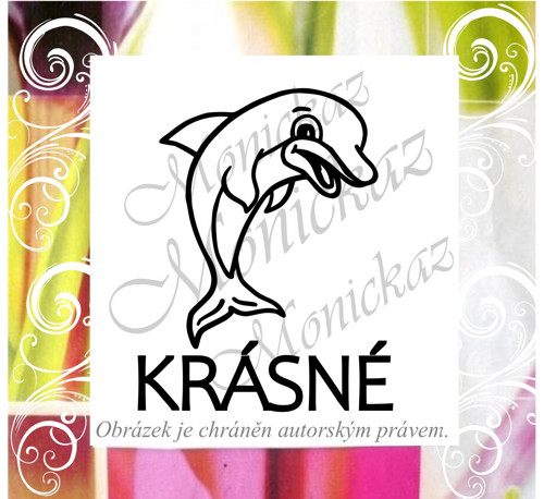 Krásné delfín, moře 1433. Razítko.