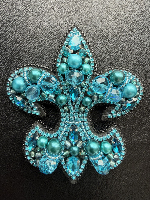Brož Fleur-de-lis Tyrkysová