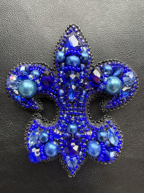 Brož Fleur-de-lis Modrá — foto 1