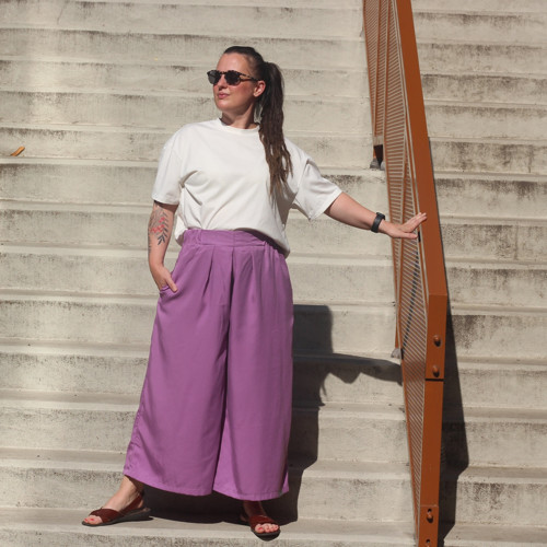 Tencelové culottky Violet — foto 1