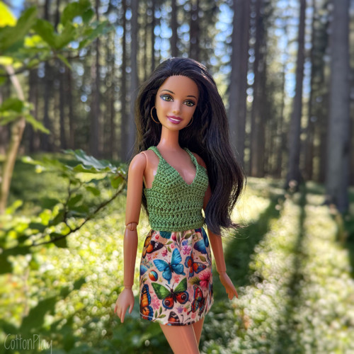 Suknička pro Barbie - motýli