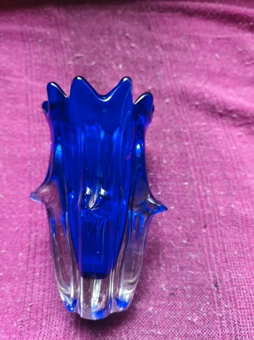 Váza Hutní sklo Jaroslav Taraba 14 cm