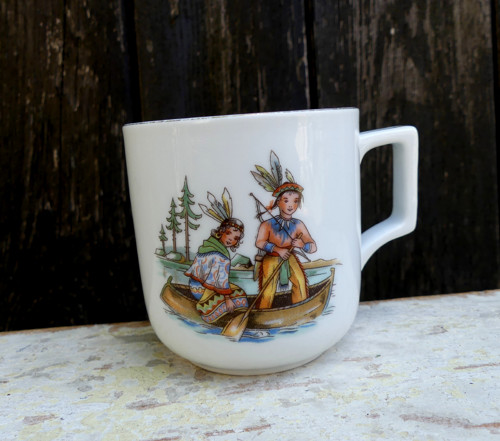 Na indiány...dětský porcelánový hrníček