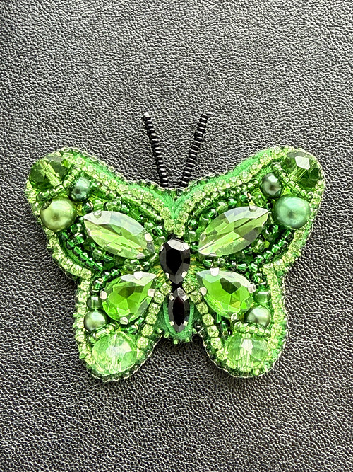 Brož Motýl – Zelená (Jade)