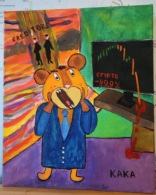 ,,Křik křečka“ , akrylový obraz od KAKA