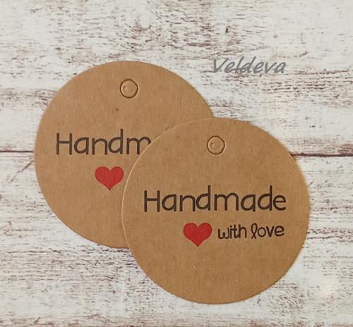 Kolečka handmade kulatá béžová 10 ks