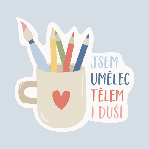 Samolepka jsem umělec