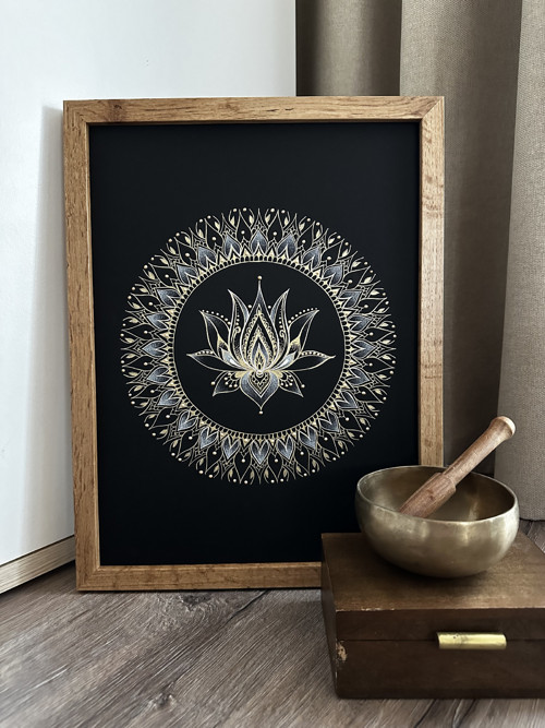 Mandala Lotosový květ, 42 x 32 cm