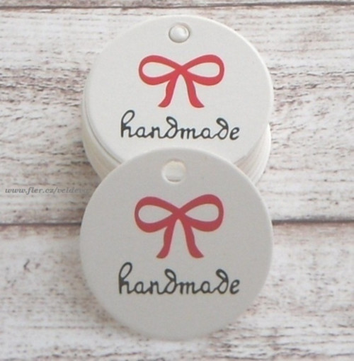 Kolečka handmade mašle 10 ks bílá