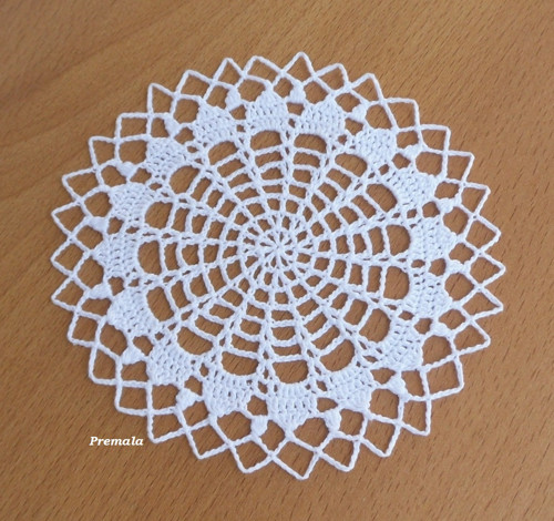 Krajka do lapače 12 cm bílá