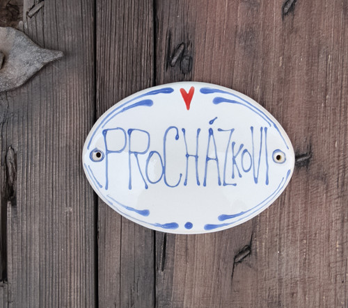 Cedulka na vrata VAŠE JMÉNO