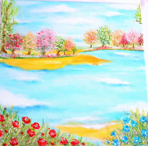 Příroda - obraz - plátno 40x40cm - akryl