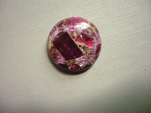 Kabošon - rubín 23 mm, č.9f