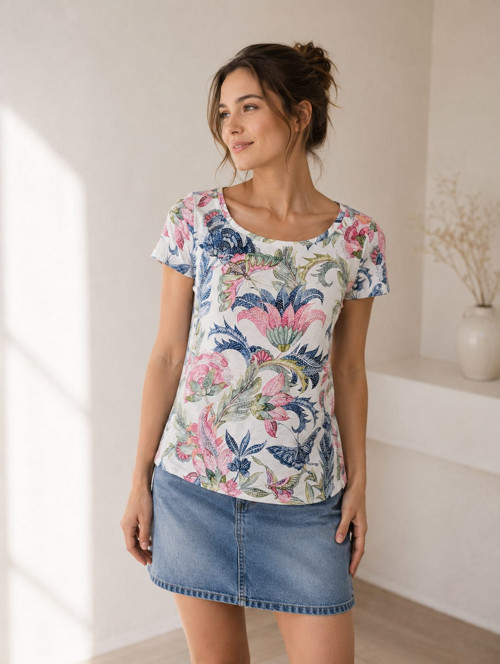 Tričko Simple - Květy - S, M, L, XL