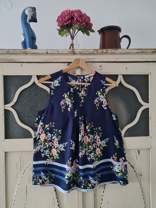 Léto v modré, top, M/L — foto 1
