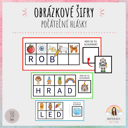 Obrázkové šifry, počáteční hlásky