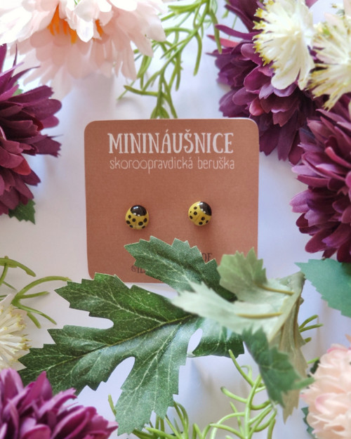 Olivová skoroopravdická beruška | minináušnice