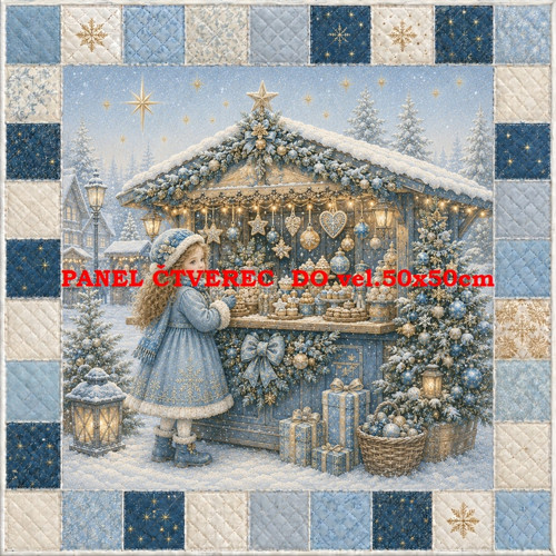 Bavlněný panel 10x10 cm — foto 1