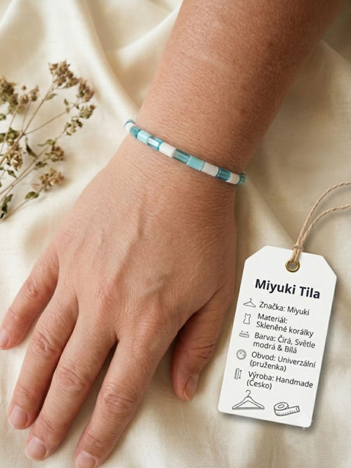 Ledové krystaly: Náramek Miyuki Tila